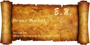 Brosz Muriel névjegykártya